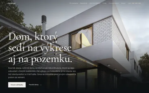 Úvod webu Svorník