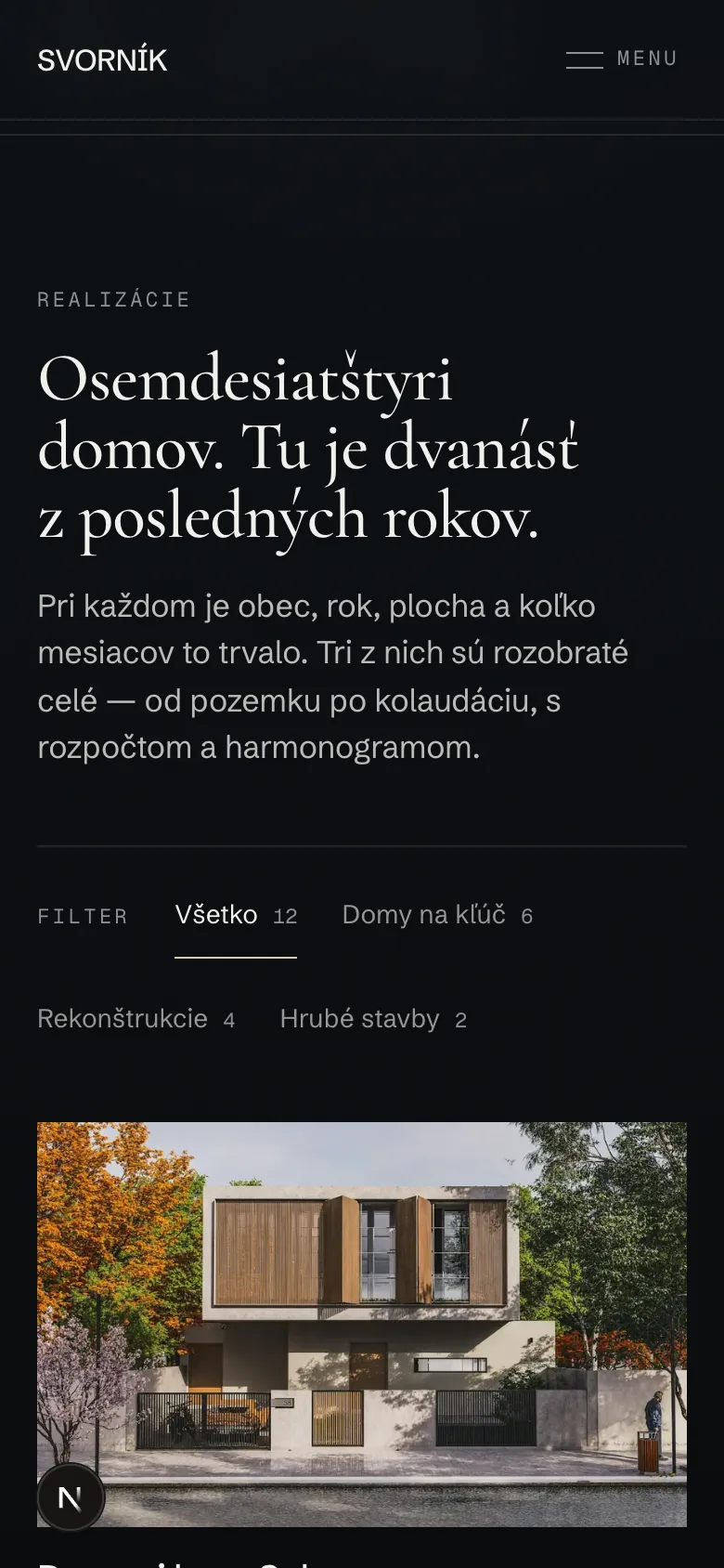 Realizácie s filtrom na mobile
