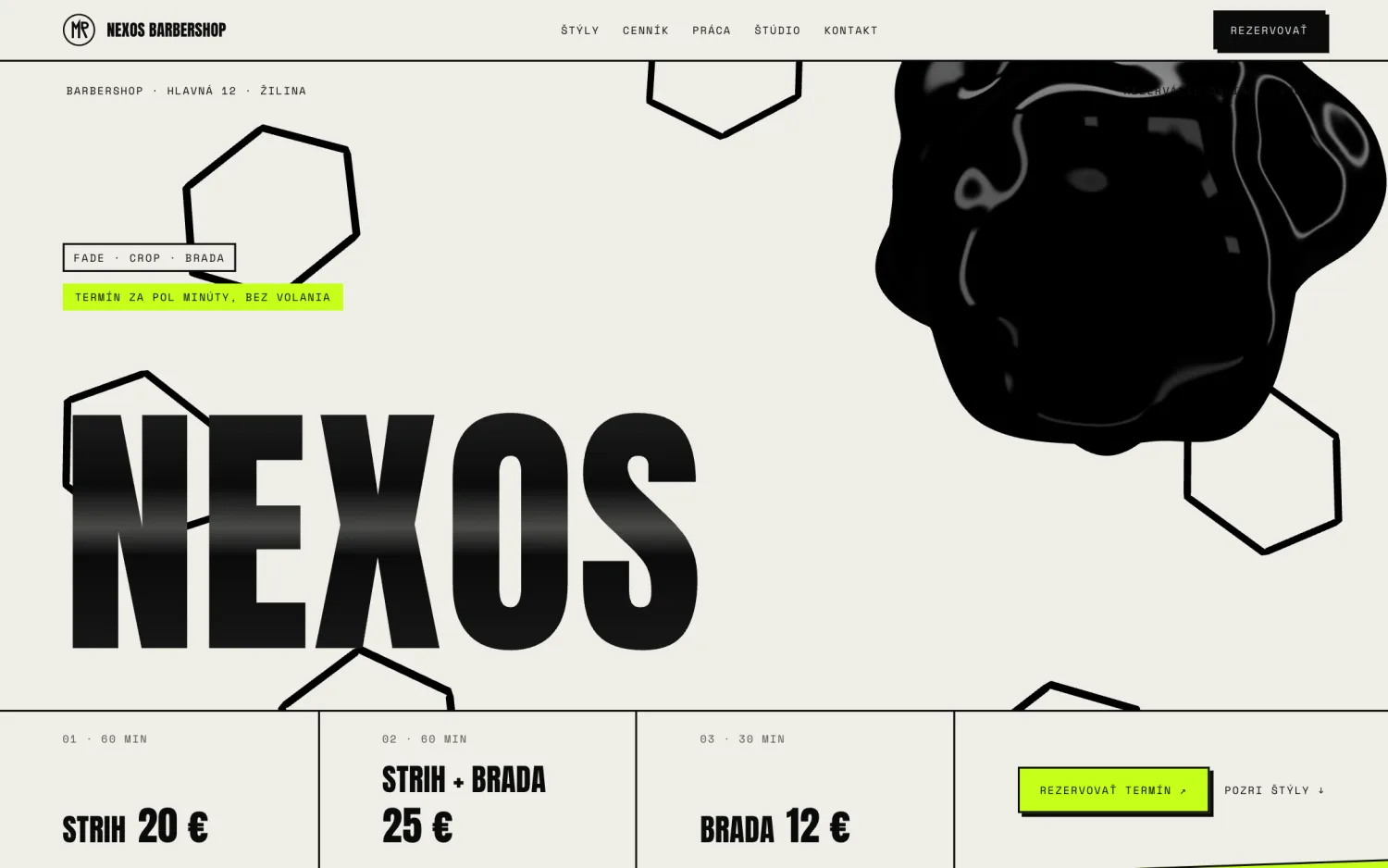 Screenshot: nexos-barbershop.vercel.app
