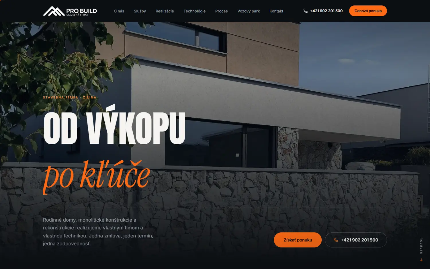 Screenshot: probuildstav.sk